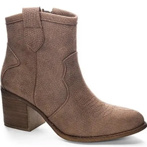 Dirty Laundry Western Unite Bootie Boot Brown Solid  Synthetic Zip Womens Size 6